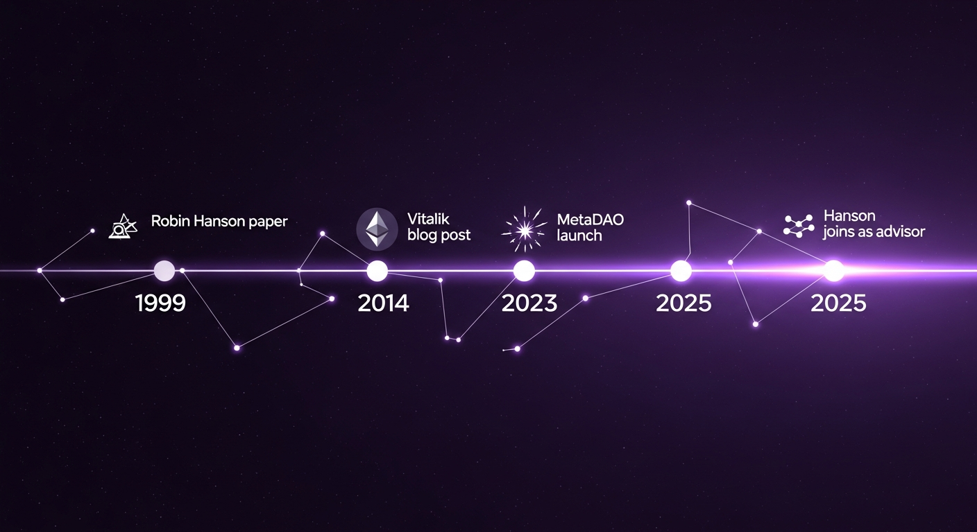 25 years of futarchy timeline